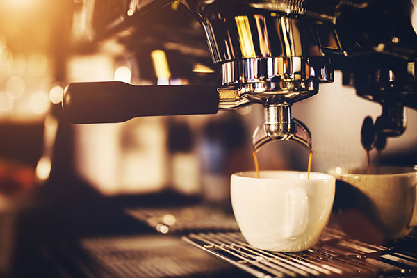 a closeup image of coffee machine
